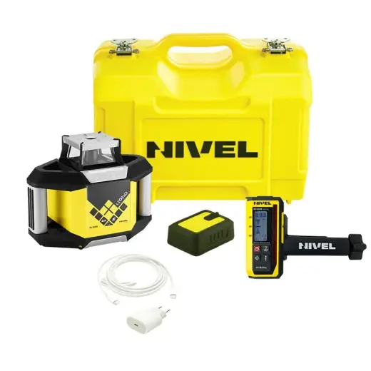 Laser rotacyjny niwelator czerwony Nivel System NL300R DIGITAL + statyw SJJ1 + łata laserowa LS24